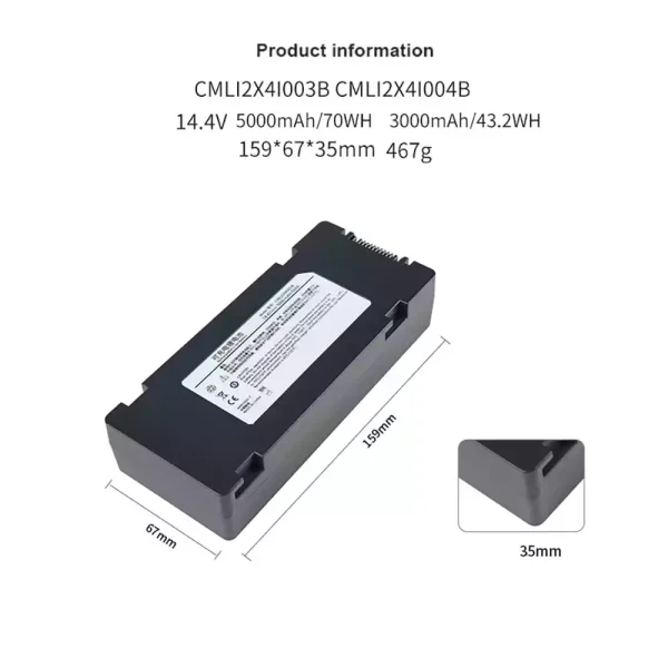 Batería de repuesto para COMEN CMLI2X4I003B - Imagen 2