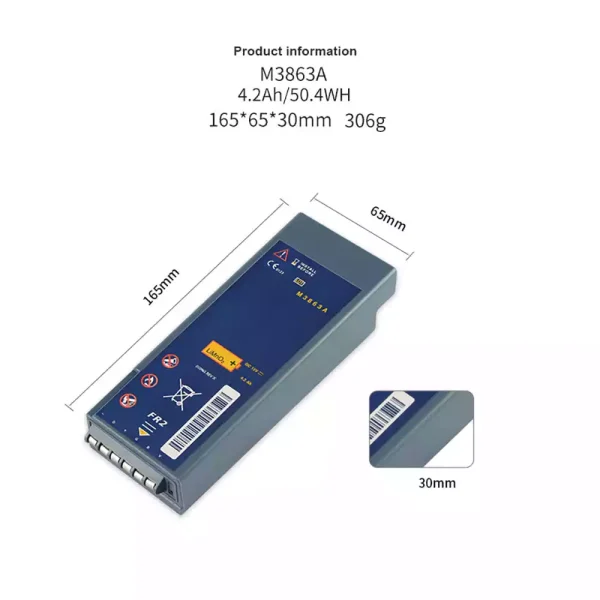Batería de repuesto para Philips HeartStart FR2 HeartStart FR2+ M3860A M3861A M3863A M3840A M3841A - Imagen 3