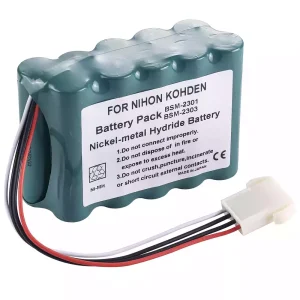 Batería de repuesto para Nihon Kohden WS-231P,QI-231P,QI-236P,BSM-73
