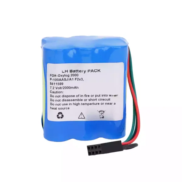 Batería de repuesto para Oxylog 2000 P-100AASJ/A1 F2x3 8411599