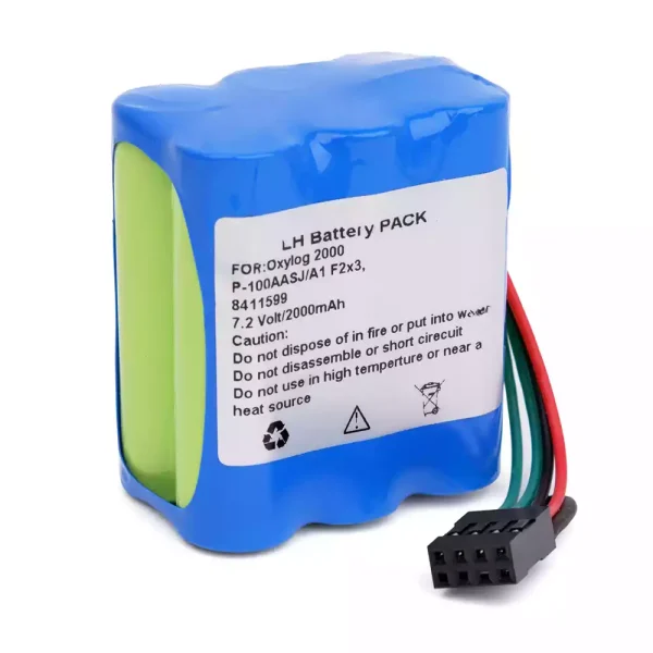 Batería de repuesto para Oxylog 2000 P-100AASJ/A1 F2x3 8411599 - Imagen 2