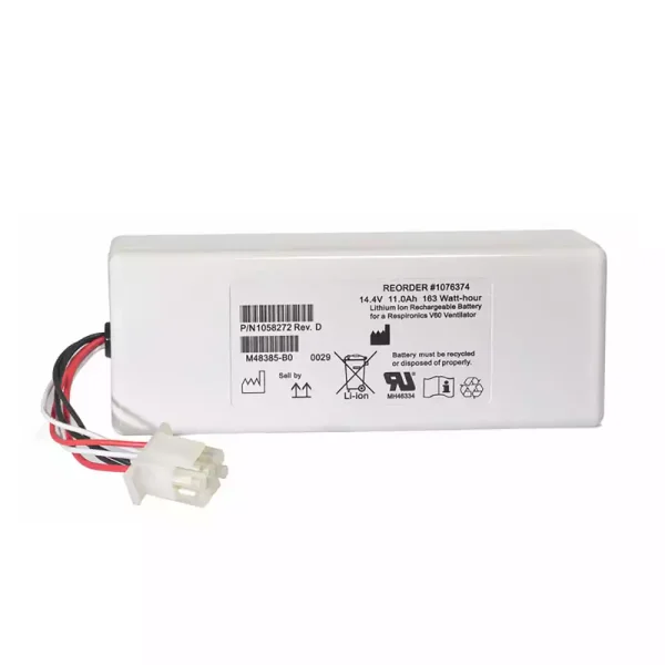 Batería de repuesto para RESPIRATEUR V60 V60S,88881344 1076374