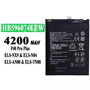 Batería HB596074EEW para HUAWEI P40 Pro Plus