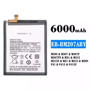 Batería EB-BM207ABY para Samsung M30S/M21/M21S/F41