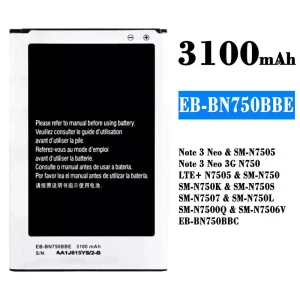 Batería EB-BN750BBE EB-BN750BBC para Samsung Note 3 Neo