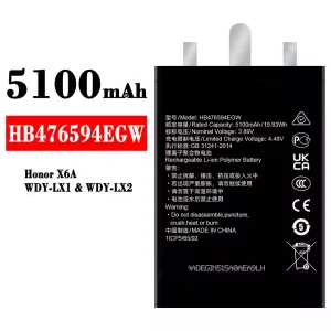 Batería HB476594EGW para HUAWEI Honor X6A