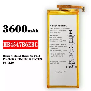 Batería HB4547B6EBC para HUAWEI Honor 6 Plus / Honor 6x 2014