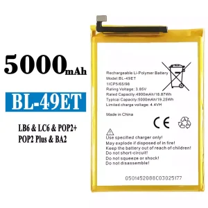 Batería BL-49ET para Tecno LB6 / LC6 / POP2+ / POP2 Plus /BA2