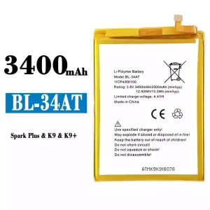 Batería BL-34AT para Tecno Spark Plus / K9 / K9+