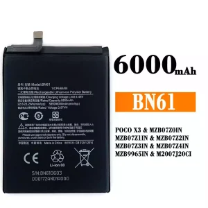 Batería BN61 para Xiaomi POCO X3