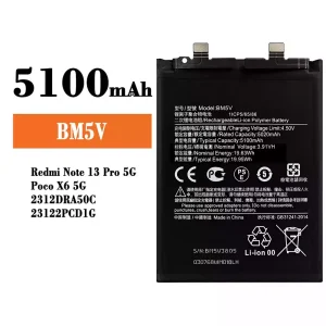 Batería BM5V para Xiaomi Redmi Note 13 Pro 5G / Poco X6 5G