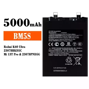 Batería BM5S para Xiaomi Redmi K60 Ultra / Mi 13T Pro
