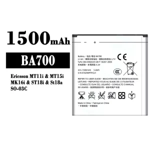 Batería BA700 para Sony Ericsson MT11i / MT15i / MK16i / ST18i / St18a / SO-03C