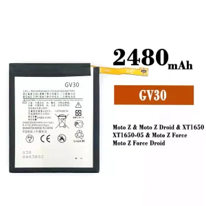 Batería GV30 para Motorola Moto Z / Moto Z Droid / Moto Z Force / Moto Z Force Droid