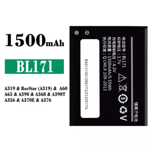 Batería BL171 para Lenovo A319 / RocStar (A319) / A60 / A65 / A390 / A368 / A390T / A356 / A370E / A376