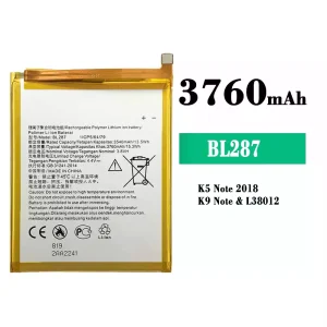 Batería BL287 para Lenovo K5 Note 2018/K9 Note