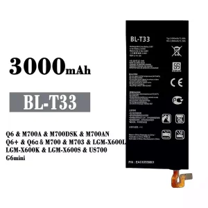 Batería BL-T33 para LG Q6 /Q6+ /Q6a /G6mini