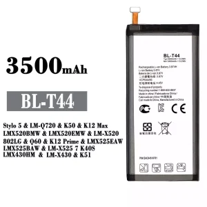 Batería BL-T44 para LG Stylo 5 / K50 / K12 Max /Q60 / K12 Prime /LK51