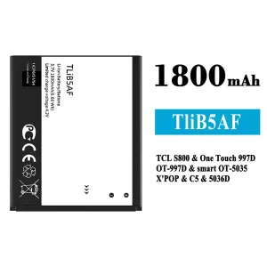 Batería TliB5AF para Alcatel TCL S800/One Touch 997D
