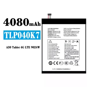 Batería TLP040K7 para Alcatel A30 Tablet 4G LTE 9024W