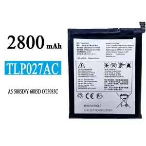 Batería TLP027AC para Alcatel A5 5085D/Y 6085D OT5085C