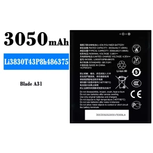 Batería Li3830T43P8h486375 para ZTE Blade A31