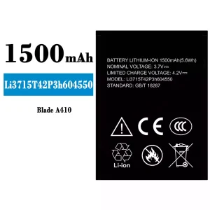 Batería Li3715T42P3h604550 para ZTE Blade A410