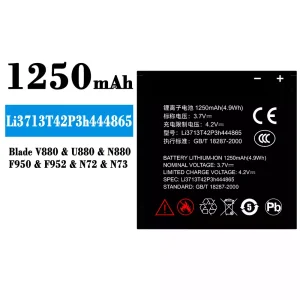 Batería Li3713T42P3h444865 para ZTE Blade V880/U880/N880/F950/F952/N72/N73