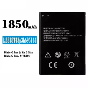 Batería Li3818T43P3h695144 para ZTE Blade G Lux/Kis 3 Max/V830w