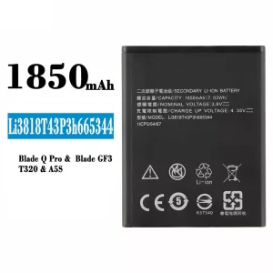 Batería Li3818T43P3h665344 para ZTE Blade Q Pro/Blade GF3/T320/A5S