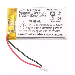 Batería de repuesto para auriculares Sena 10S,20S,Sena 30K SP46,Sena Tufftalk Lite,Sena 10S-01,Sena 20s-01,Sena 20s evo,Sena 30K-01D,802540