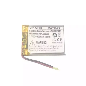 Batería de repuesto para auriculares Audio-Technica ATH-M50XBT2,ATHM50XBT,ATH-DSR9BT,ATH-DSR7BT,ATH-SR6BT,ATH-SR5BT,SR5BTBK,SR5BTWH,ATH-AR3BT