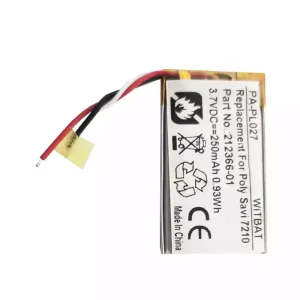 Batería de repuesto para auriculares Plantronics Savi 7210,Savi 7220,S7210T,S7220T