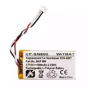 Batería de repuesto para auriculares Sennheiser BAP 800,AHB571935PCT-03