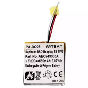 Batería de repuesto para auriculares B&O B'eoplay E8, Be'oplay E8 TWS Case,AEC643333A