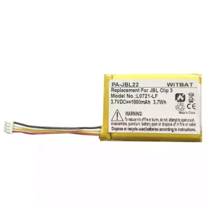 Batería de repuesto para altavoz JBL Clip 3,L0721-LF