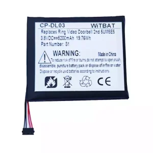 Batería para Ring Video Doorbell 2nd,5UM5E5